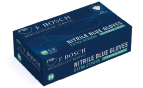 F. Bosch Extra Strong Nitrile Gloves Blue Powder-Free