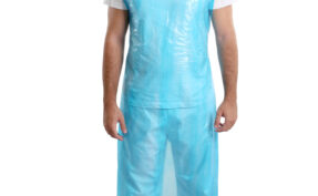 F. Bosch Disposable Plastic Apron Blue