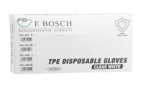 F. Bosch TPE Disposables Clear White Gloves